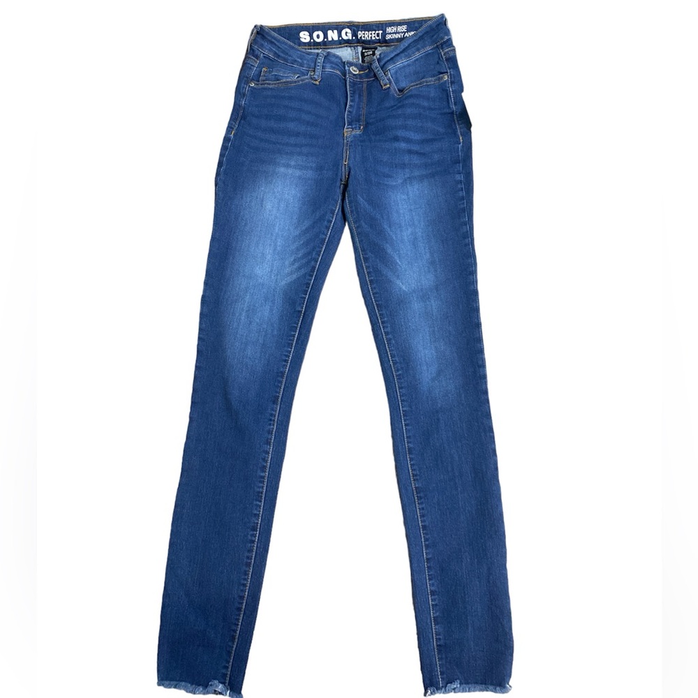 Song perfect high rise skinny ankle jeans dark wash size 3/26 juniors